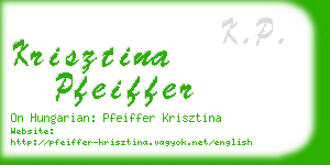 krisztina pfeiffer business card